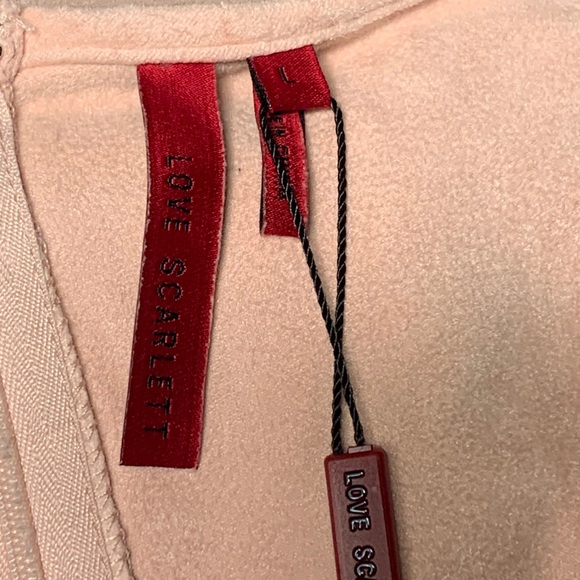 Love Scarlett Faux-Suede Asymmetrical Blouse - Picture 4 of 8